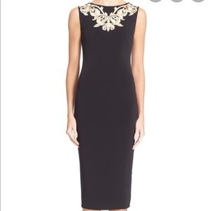 Ted baker embroidered midi dress